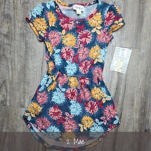 LuLaRoe Girls Mae Dress 2 NWT